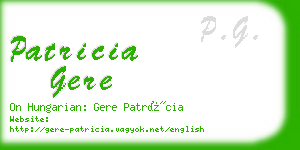 patricia gere business card